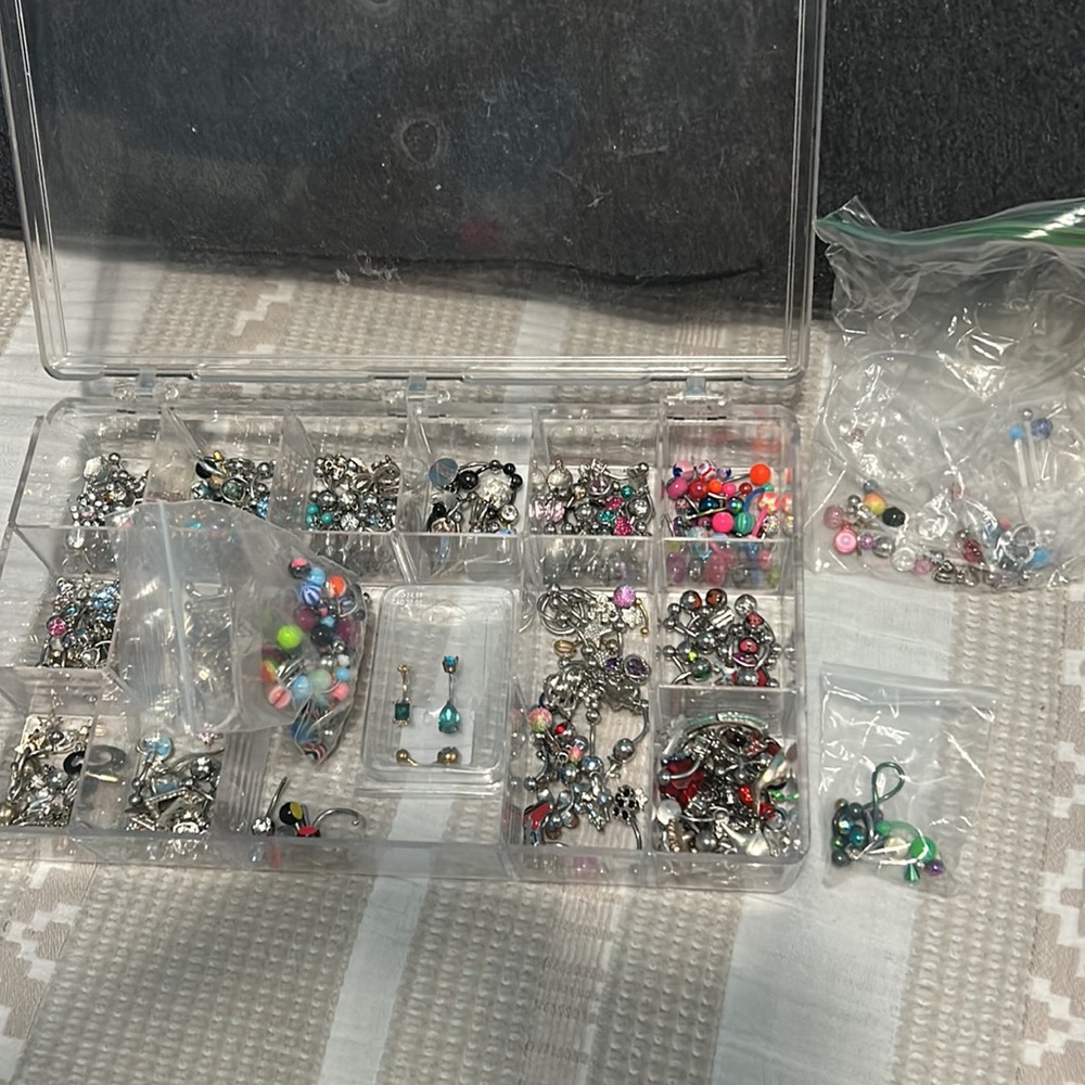 HUGE BELLY RING LOT - Picture 2 of 3